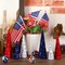 6-Piece 4th of July Red, White & Blue Glitter Cone Trees – Patriotic Table Centerpiece Decorations for Independence Day, Memorial Day, Veterans Day, Party, Home, Kitchen, and Shelf Display